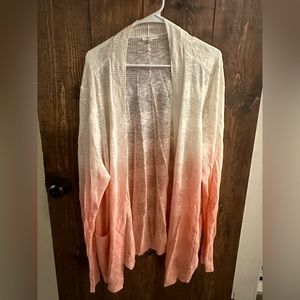 Maurices Pink Ombre open Cardigan size 3x